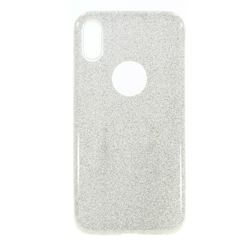 Накладка силиконовая Fashion Case Iphone X Shining 2 in 1 Silver фото 