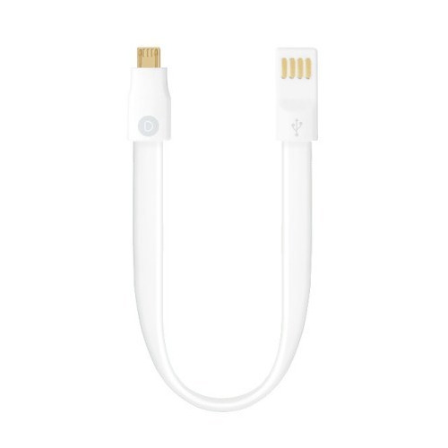 USB кабель Deppa microUSB плоский, магнит 0.23м White фото 