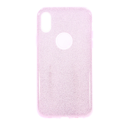 Накладка силиконовая Fashion Case Iphone X Shining 2 in 1 Pink фото 