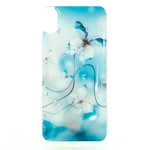 Накладка силиконовая IceTwice iPhone X Бабочка голубая №1176 фото 