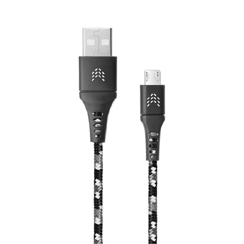 USB кабель Rocket Contact тканевая оплетка Micro USB 1м Black/White (RDC506BW01CT-AM) фото 