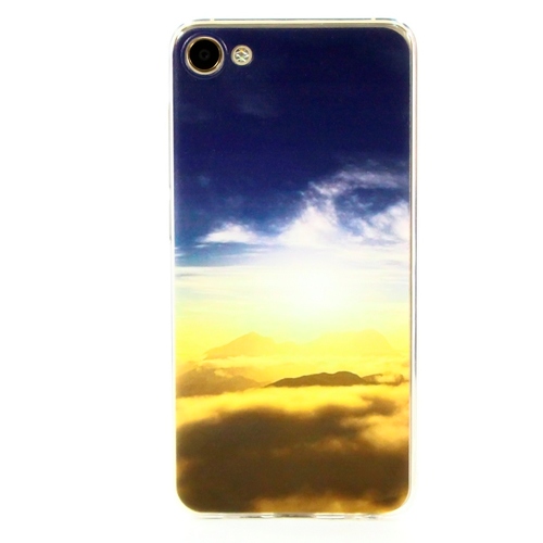 Накладка силиконовая Goodcase Meizu U10 Горы в облаках фото 