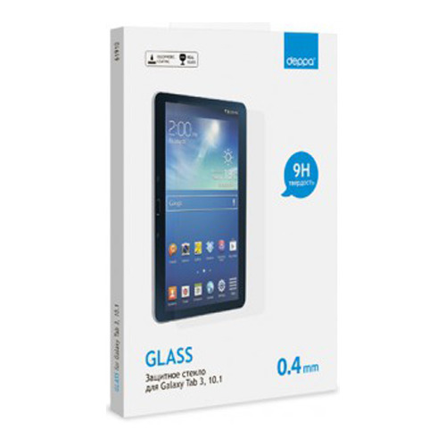 Защитное стекло для Samsung Galaxy Tab 3, 10.1, Deppa, 0.4мм фото 