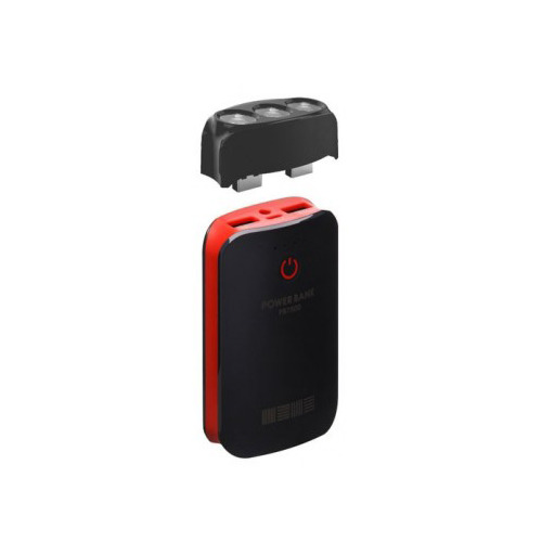 Внешний аккумулятор InterStep PB 7800 mAh 3xLED 2USB/2A Li-Ion Black/Red фото 