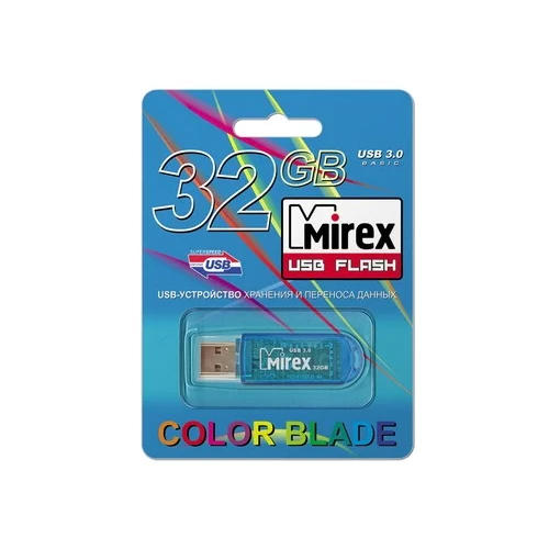 USB накопитель Mirex ELF 32Gb USB 3.0 Blue фото 