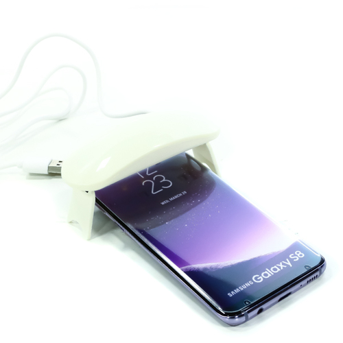 Защитное стекло Vitherum Aqua 3D Samsung Galaxy S8 (+лампа и клей) Clear фото 
