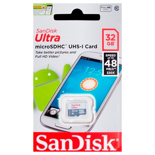 Карта памяти на 32 Гб SanDisk microSD (class 10)