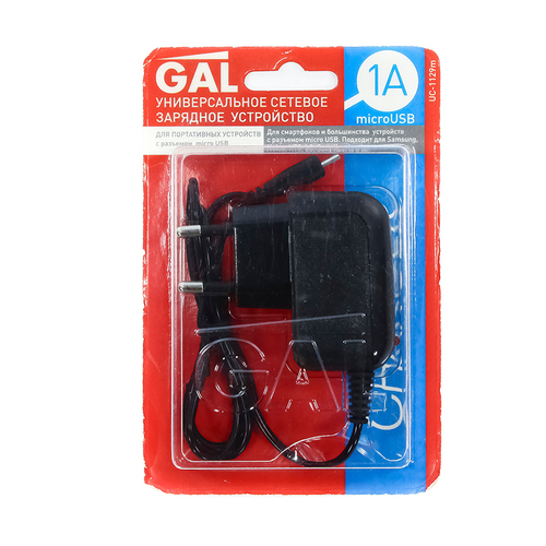 СЗУ GAL UC-1129M microUSB 1A Black фото 