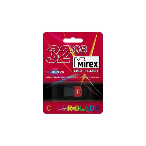USB накопитель Mirex ARTON (32Gb) Black/Red фото 