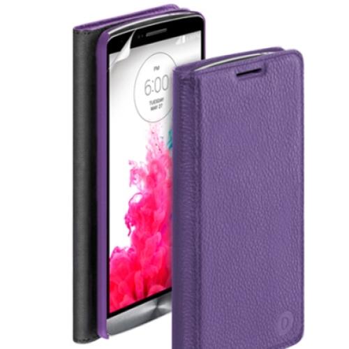 Чехол - книжка для LG G3 Deppa Wallet Cover фиолетовая и защитная пленка LG G3 фото 