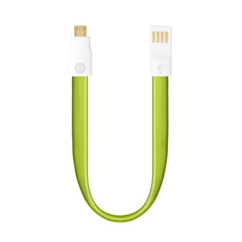 USB кабель Deppa microUSB плоский, магнит 0.23м Green фото 