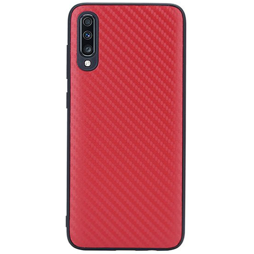 Накладка силиконовая G-Case Carbon Samsung Galaxy A70 Red фото 