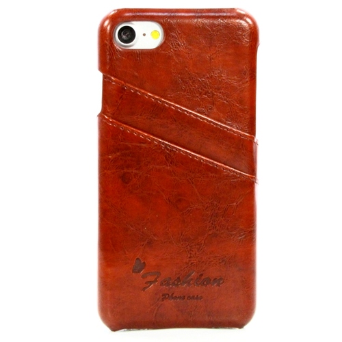 Накладка кожаная Goodcase iPhone 7 / iPhone 8 с держателем для карт Brown фото 