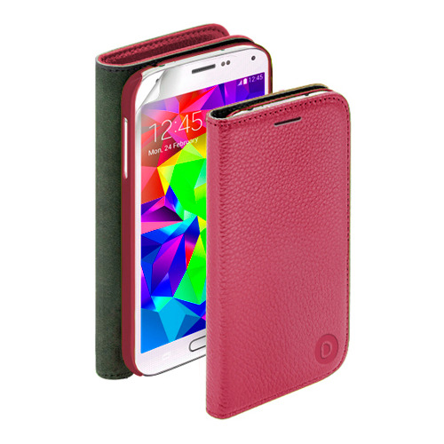 Чехол-книжка для Samsung I9500 Galaxy S4 Wallet Cover и защитная пленка, Deppa, красный фото 
