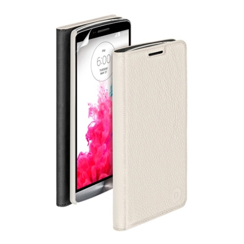 Чехол-книжка для LG G3, Deppa Wallet Cover белый и защитная пленка фото 